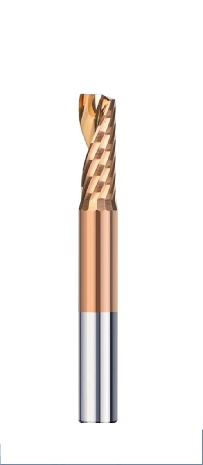 Fräser 3,175–12 mm Schaft 1 Flöte Hartmetall-Schaftfräser Beschichteter Spiralfräser for Aluminium-K