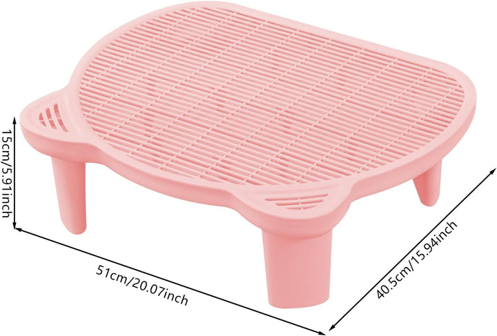 Katzentoilettenrampe mit Filterfunktion, 51 * 40.5 * 15cm, bis 15kg, Katzentreppe für Toilette mit R