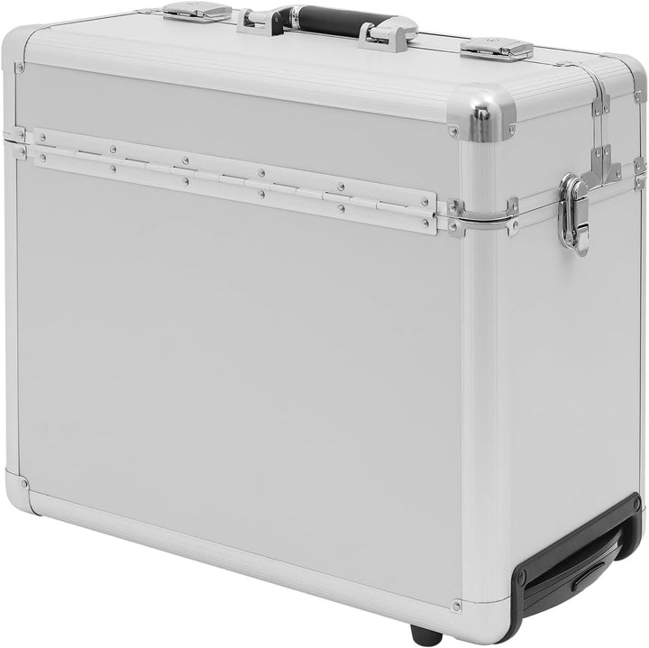 Robuster Aluminium Businesskoffer mit Rollen, 30 kg Traglast - Kompakter Aktenkoffer &amp; Pilotenkoffer