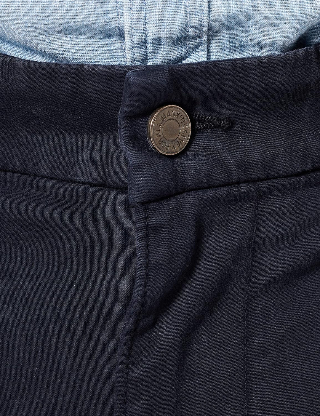 7 For All Mankind Herren Slimmy Chino Tap. Luxe Performance Sateen Olive Green Hose 28W / 30L Blau,