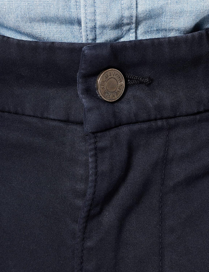 7 For All Mankind Herren Slimmy Chino Tap. Luxe Performance Sateen Olive Green Hose 28W / 30L Blau,
