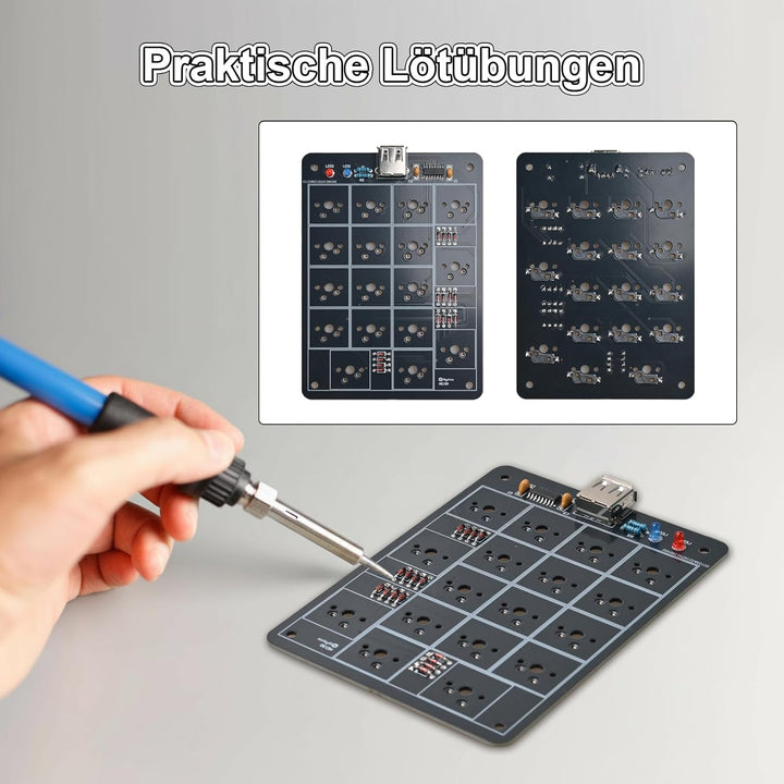 Löt Bausatz, DIY Numpad Keypad USB-Nummerntastenfeld &amp; Pfeiltasten Mini-Mechanische Tastatur, 18 Tas