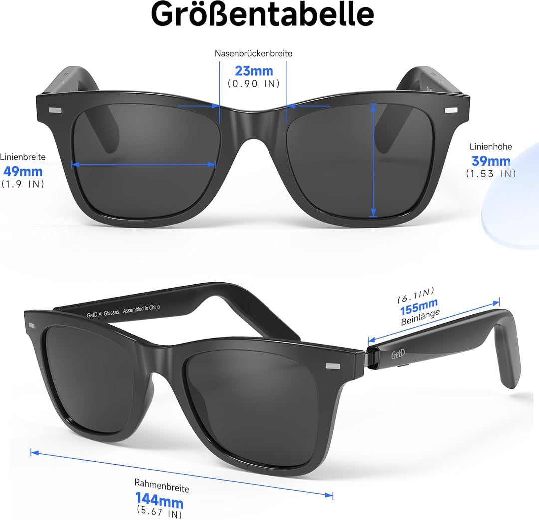 GetD KI-Brillen für Herren &amp; Dam (Blau)