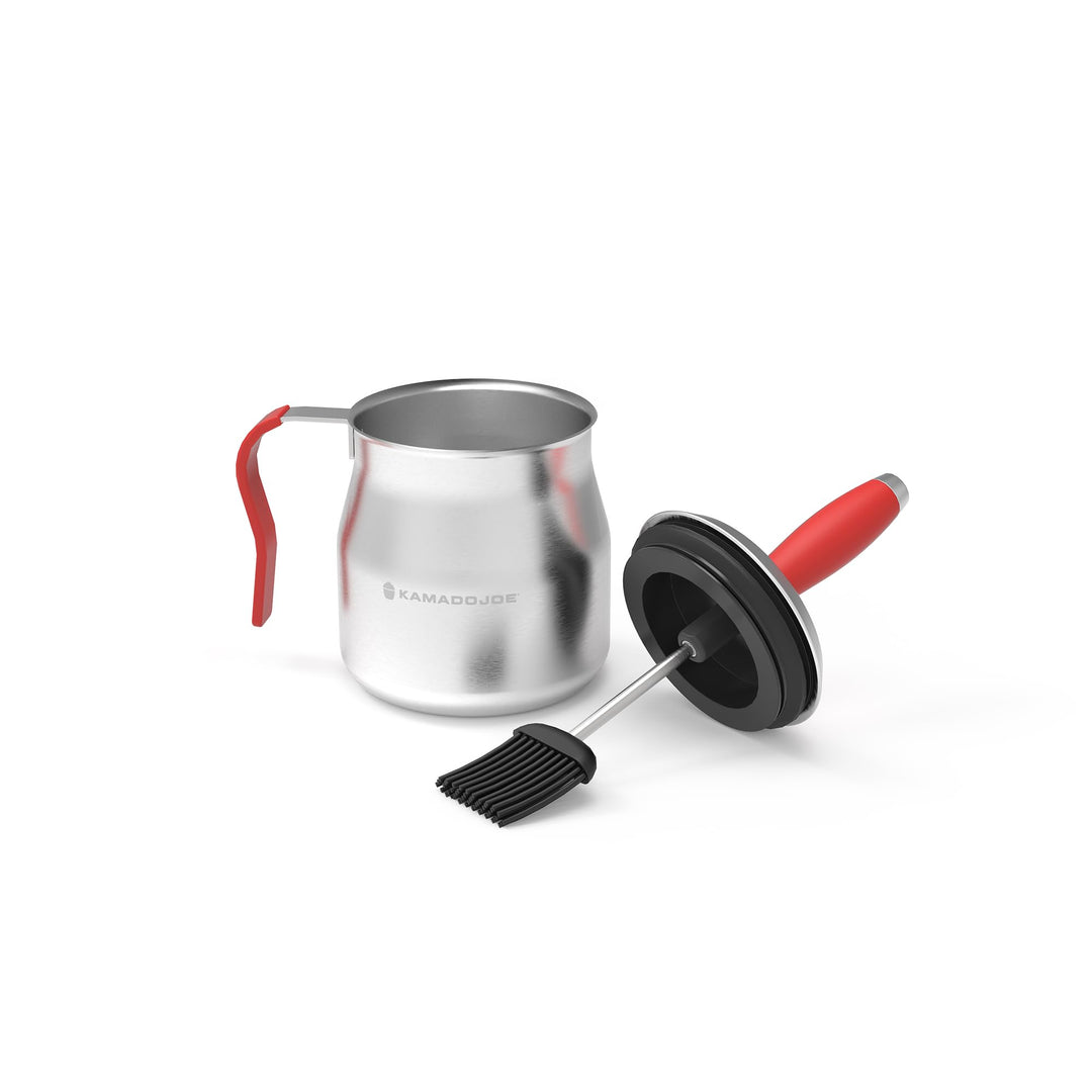 Kamado Joe® Krafted™ Brattopf aus Stahl mit Silikonpinseldeckel und luftdichtem Aufbewahrungsdeckel