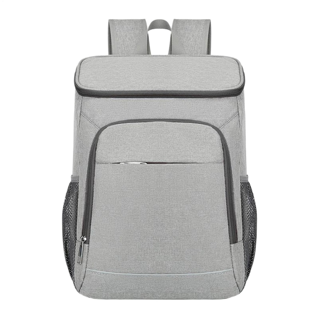 Isolierter Rucksack Kühltasche 50L Lunchtasche Mit Mehreren Fächern Grau, Grau
