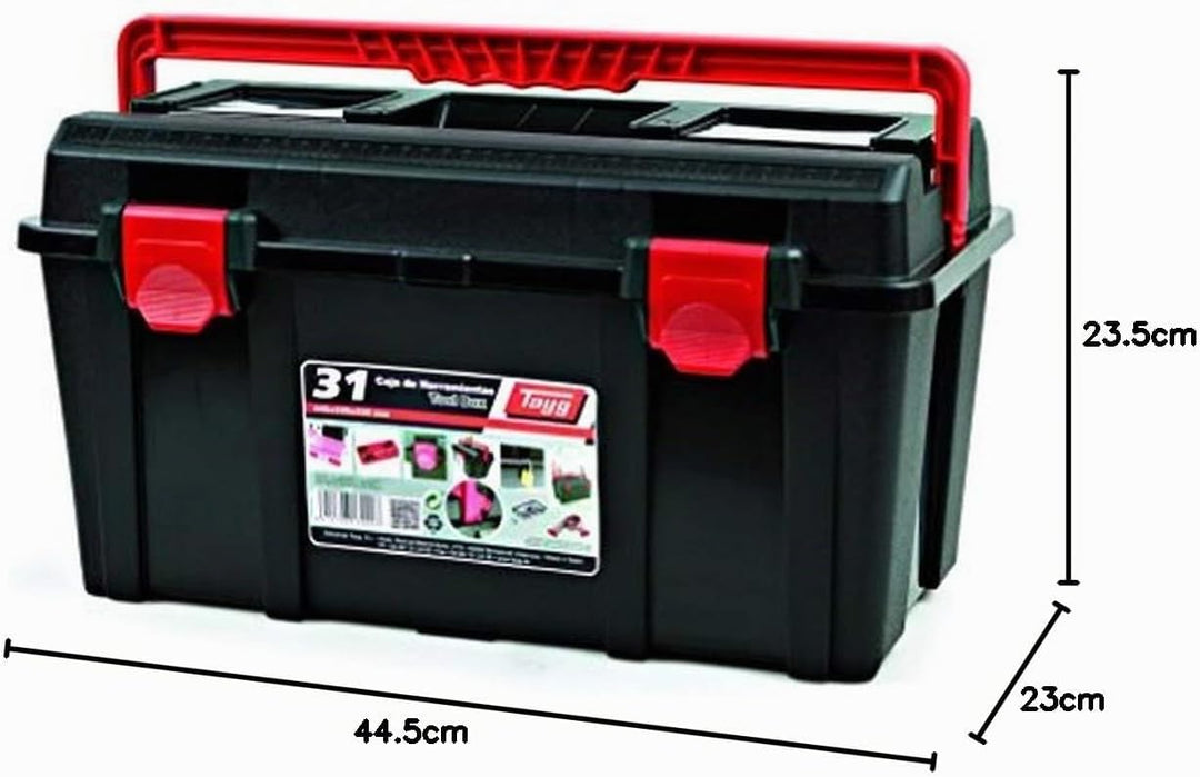 TAYG TOOLBOX Werkzeugkasten aus Kunststoff Nr.31 Sortimentkoffer Nr. 31 mit Einlage und Box 445 x 23