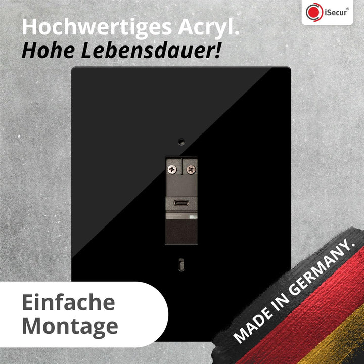 iSecur Blende passend für Ring Videotürklingel aus Acryl schwarz I Wired Doorbell Pro 3. Gen (2025)