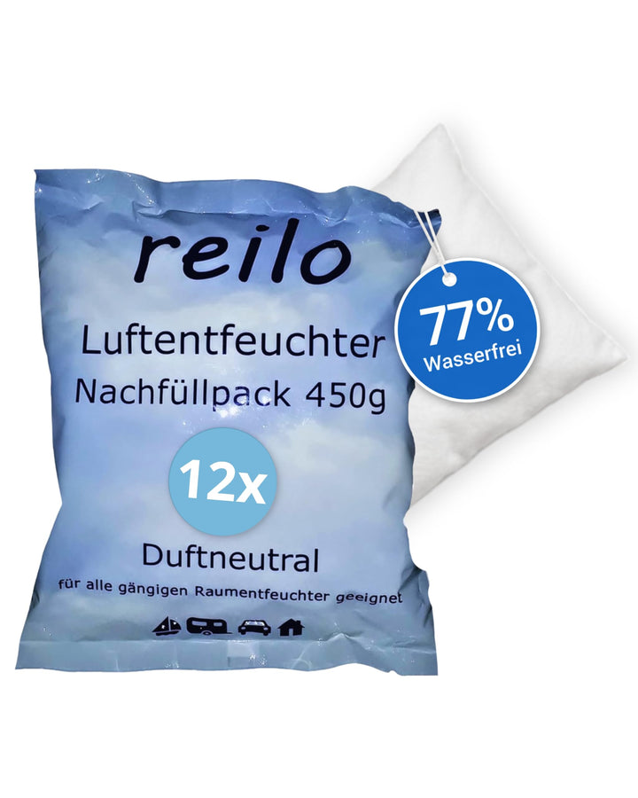 12x 450g Luftentfeuchter Granulat Nachfüllpack, 12
