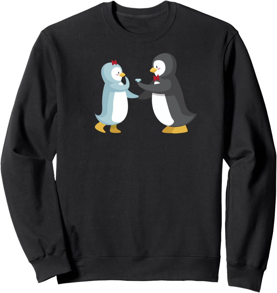 PINGUIN Paar Geschenk Hochzeit Jahrestag Valentinstag Sie Sweatshirt