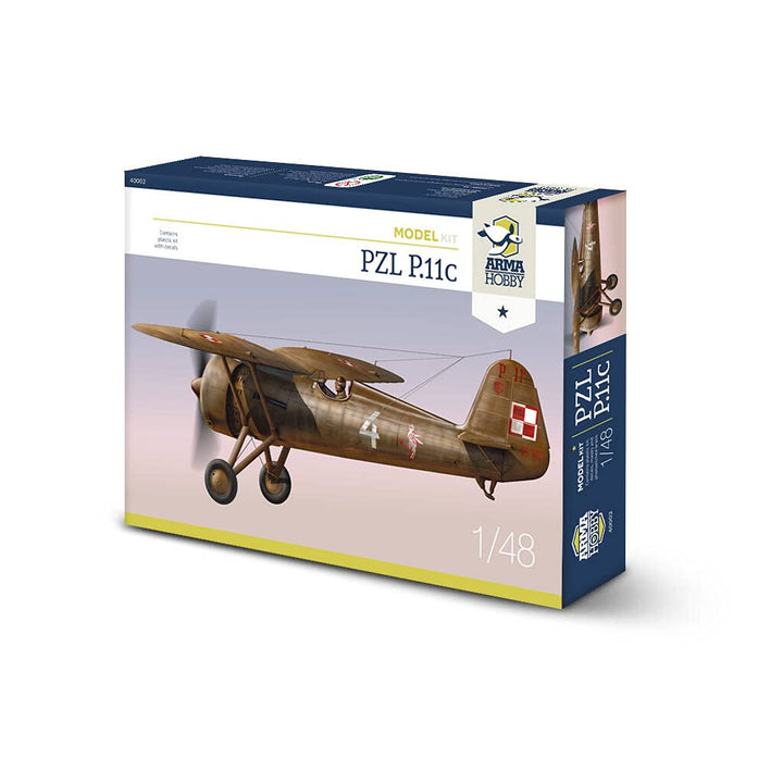 Arma Hobby Assembly model kit made from plastic PZL P.11c Model Set (40002) in scale 1/48