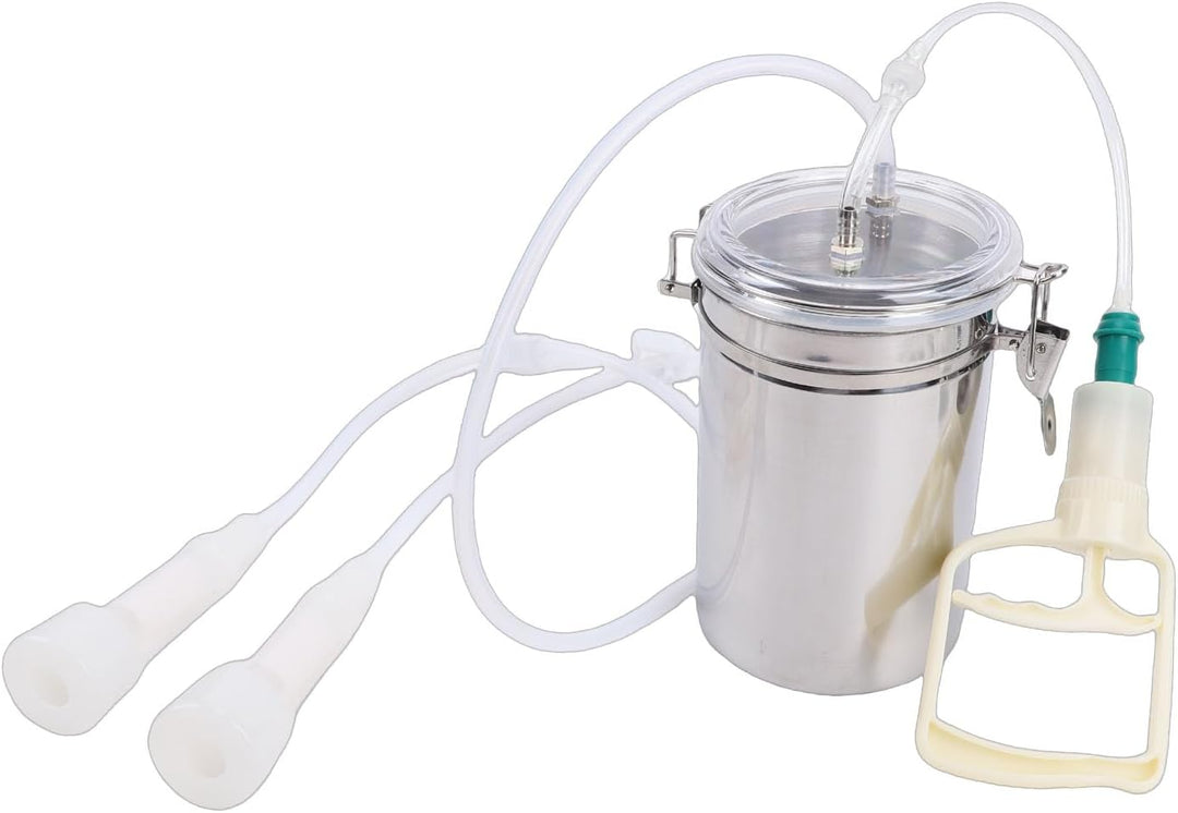 Haushaltsmelkmaschine, Edelstahlflasche, einfache Steuerung, 2000 ml, manuelle Melkmaschine für zu H