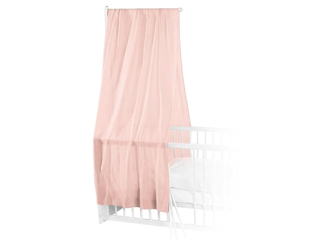 Bio Baby Betthimmel 100% Bio-Baumwolle (kbA) GOTS zertifiziert, Altrosa, 115 x 300 cm 115 x 300 cm A