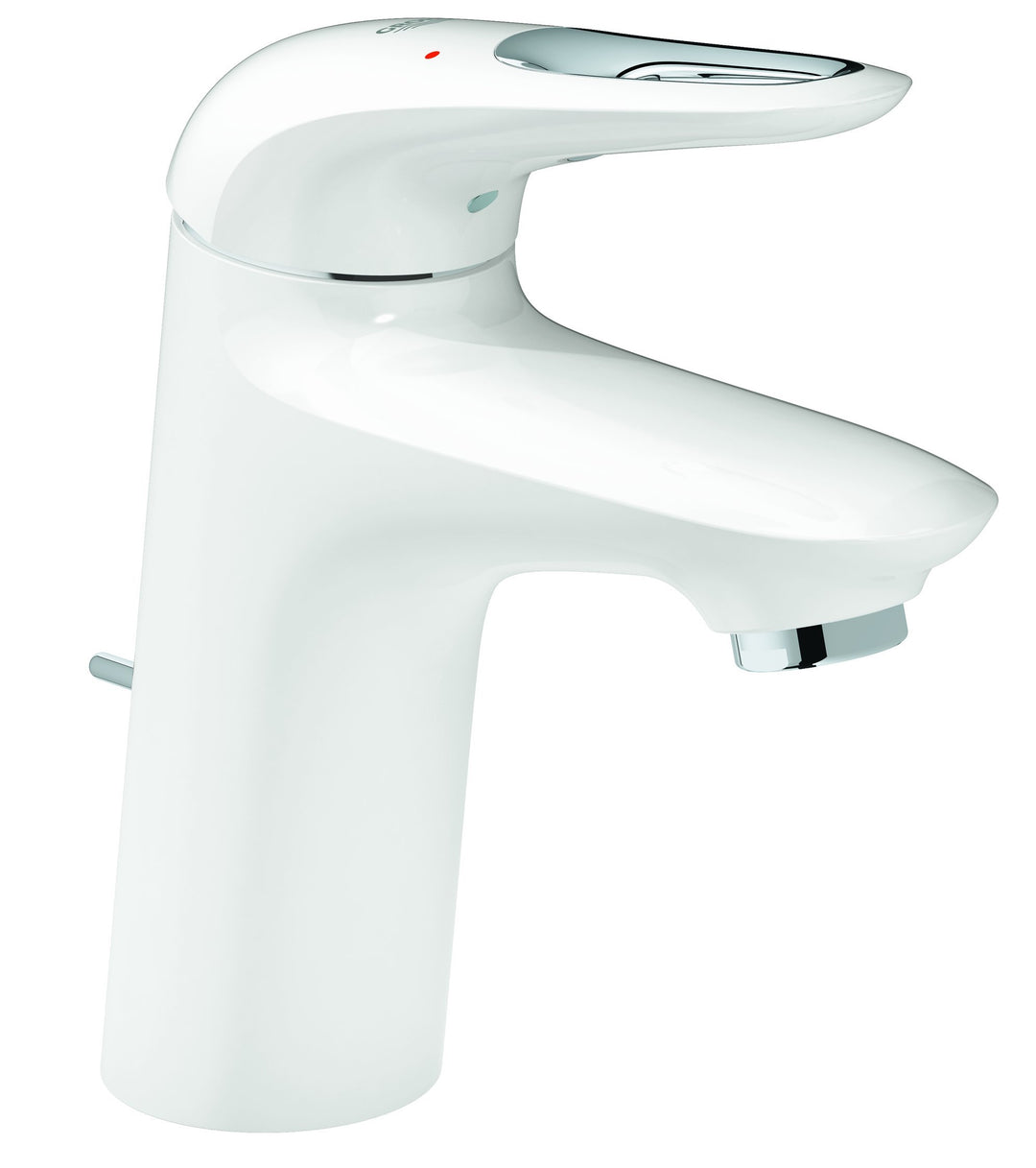 GROHE Eurostyle - Einhand-Waschtischarmatur (wassersparend, S-Size, Einlochmontage), moon white/chro