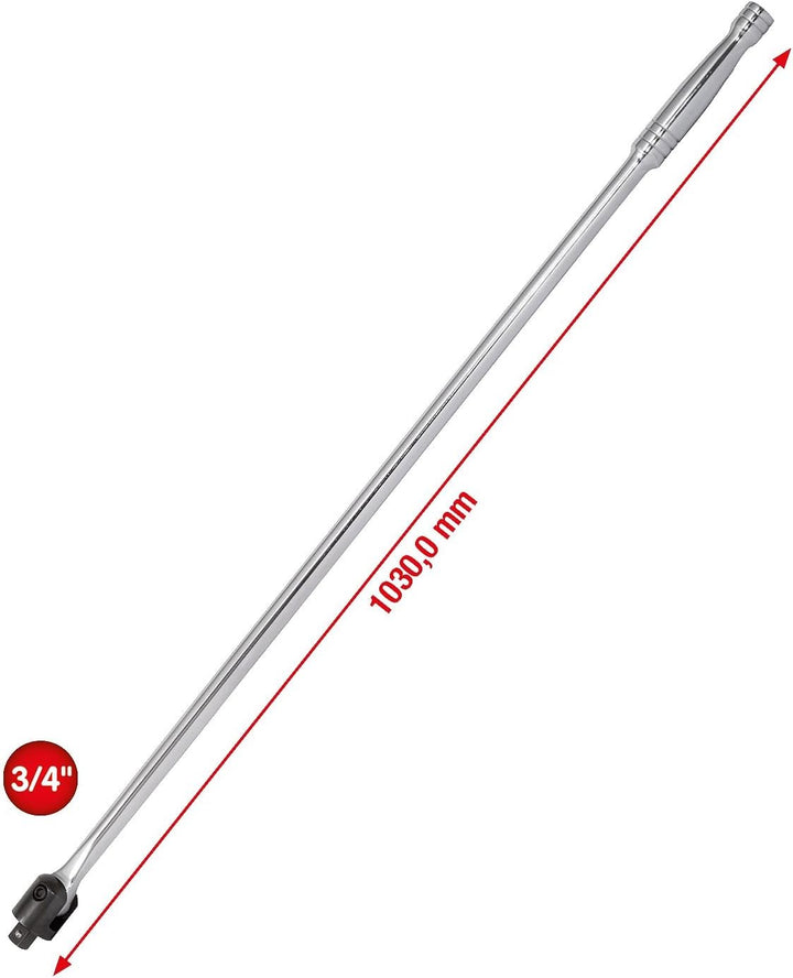 KS Tools 918.1801 3/4" CHROMEplus Gelenk-Steckgriff, 1030mm