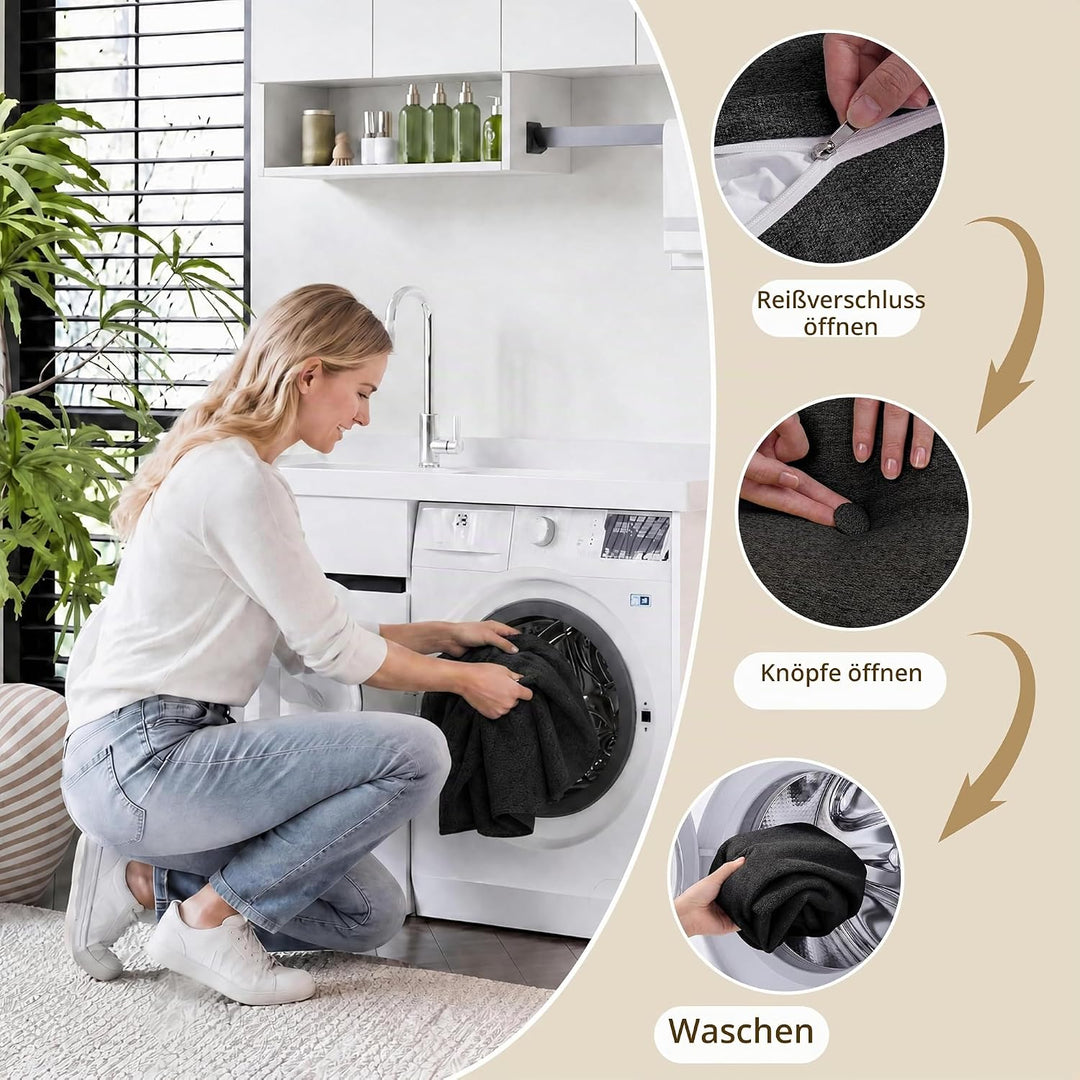 Kopfteil Bett Rückenkissen – Grosses Lesekissen für Bett &amp; Sofa, Bequemes Rückenstützkissen fürs Les