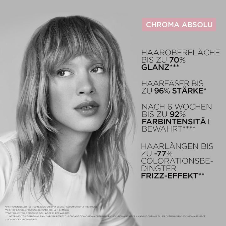 Kérastase, Chroma Absolu, Pflegeroutine mit Shampoo und Hochglanzpflege, Für strapaziertes oder gesc