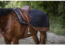 Equi-Theme Regen Nierendecke mit Polarfleecefutter 600D TYREX in 5 trendigen Farben marineblau/grau