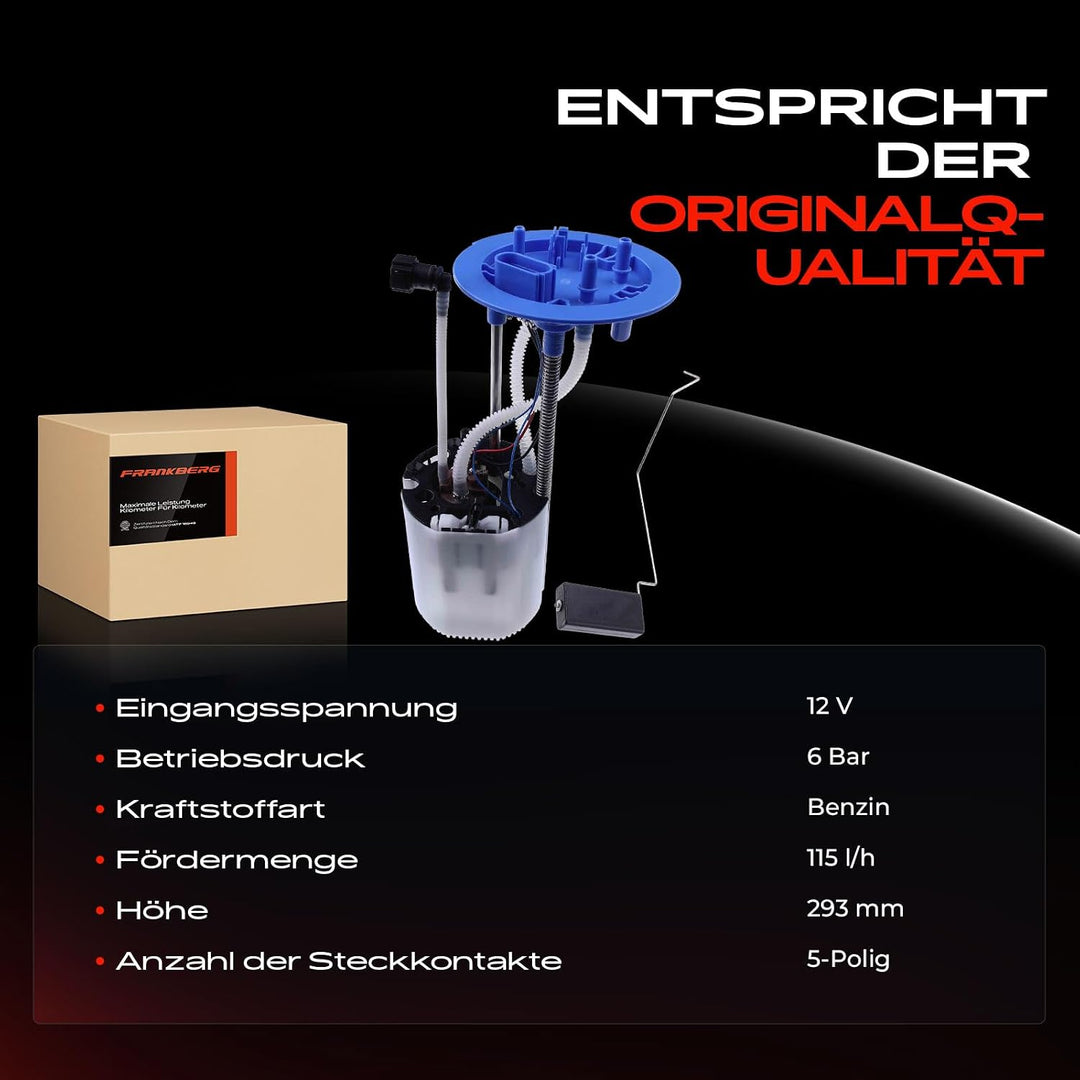 Frankberg Kraftstoffpumpe Benzinpumpe Kraftstoff-Fördereinheit Modul Satz