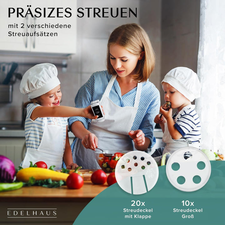 24 stück 120ml Gewürzgläser eckig luftdicht,Gewürzdosen Set Glas,Gewürzbehälter Spice Jars, Gewürze
