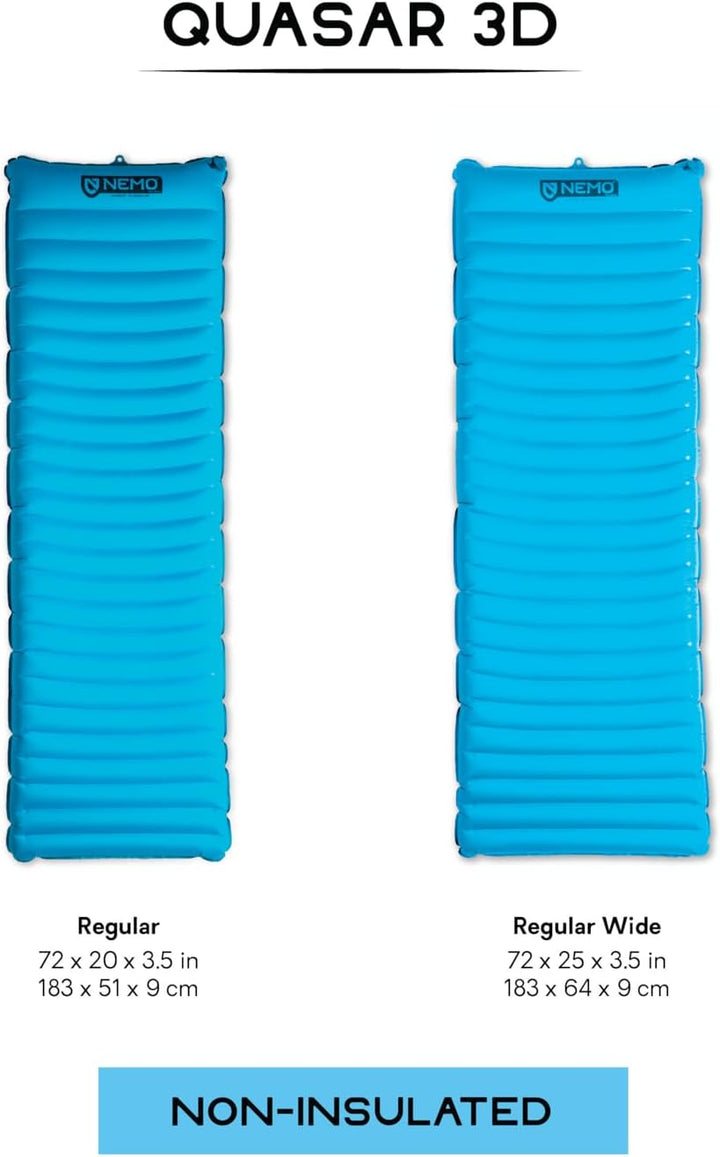NEMO Quasar 3D leichte Isomatte 3D Regular Wide, 3D Regular Wide