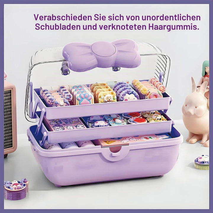 Haargummi Aufbewahrung Mit Griff, Haarspangen Haargummi Aufbewahrung Kinder, Organizer Für Mädchen H