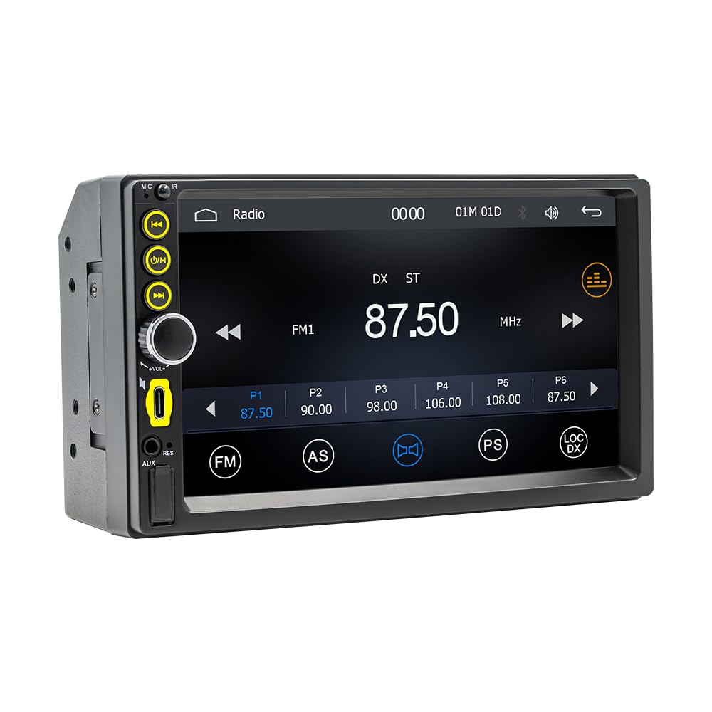 6.9 Zoll 2 DIN Autoradio mit Kabelgebundenem CarPlay &amp; Android Auto - Double DIN Car Stereo Touchscr