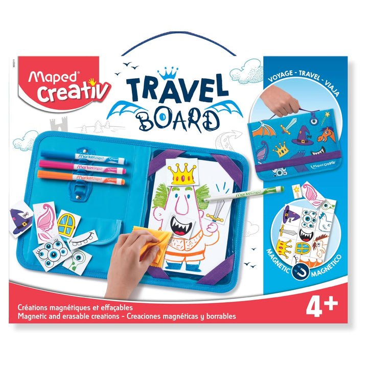 Maped 969311 CREATIV - Magnetische Tafel Travel Board Travel Board Prinzessinnen und Ritter, Travel