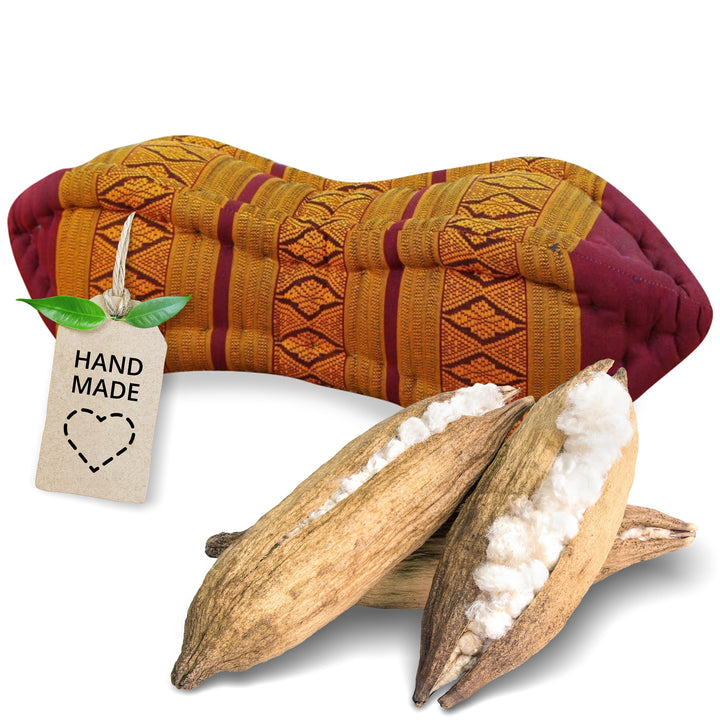 livasia Nackenstützkissen Papayakissen - Ø 13x43cm - Nackenkissen Papayaform, Sofakissen, Lesekissen