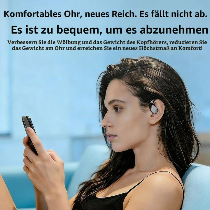 Kabellose Bluetooth-Sport-Ohrhörer mit Bluetooth 5.4-Technologie, Offenes Ohrbügel-Design, Kraftvoll