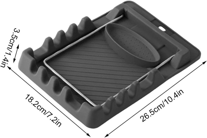 Cooking Spoon Rest - Folding Utensil Holder, Pot Lid Storage Rack Organizer