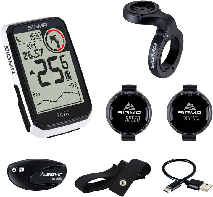 SIGMA ROX 4.0 ENDURANCE White Sensor Set | inkl. Sensorik &amp; OVERCLAMP BUTLER Sensor Set Weiss, Senso