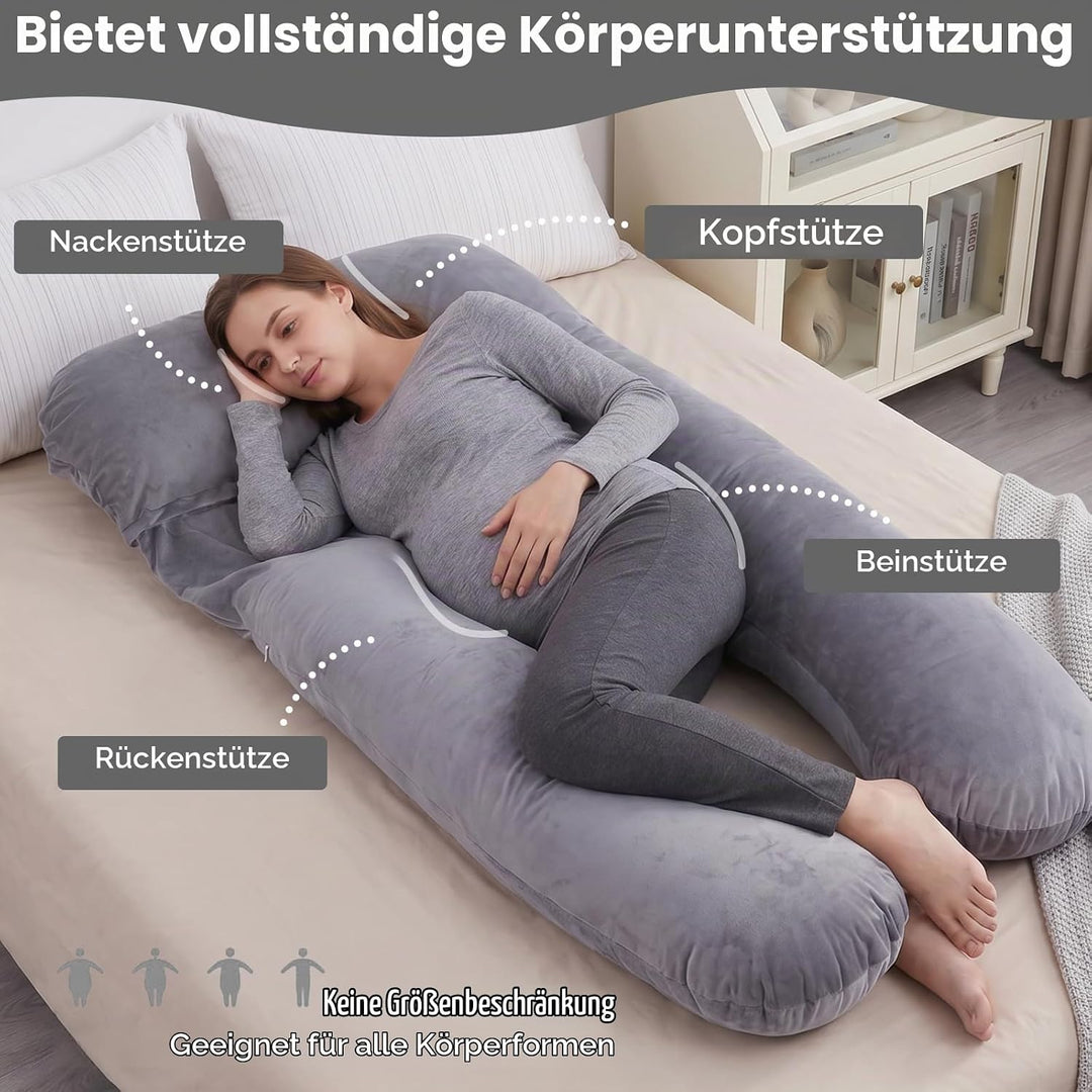 G-Form Schwangerschaftskissen für Seitenschläfer – Lindert Rücken-, Bauch- &amp; Hüftschmerzen, ideale K