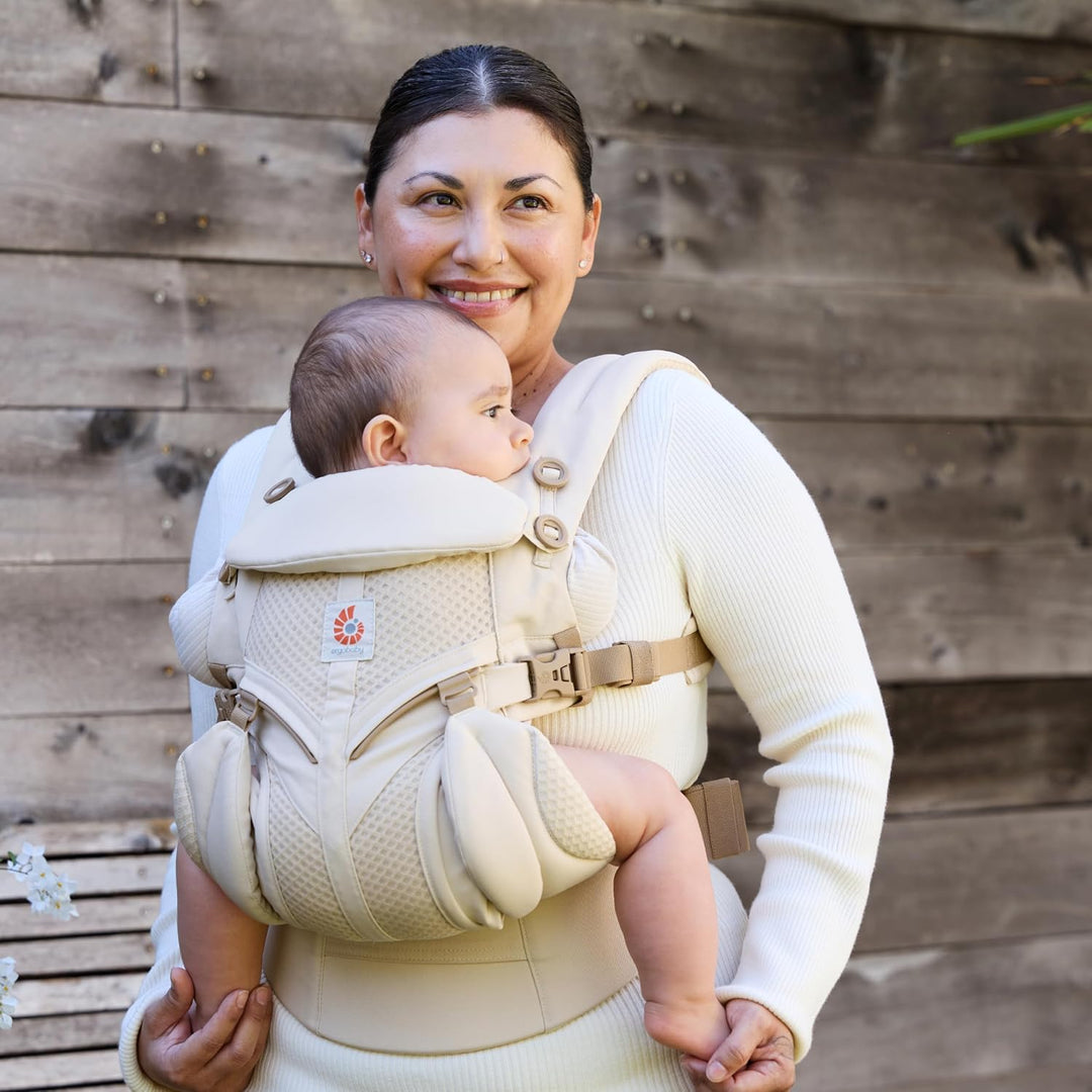 Ergobaby Babytrage für Neugeborene ab Geburt, Baby Tragesystem Omni Classic Mesh, Baby-Tragetasche B
