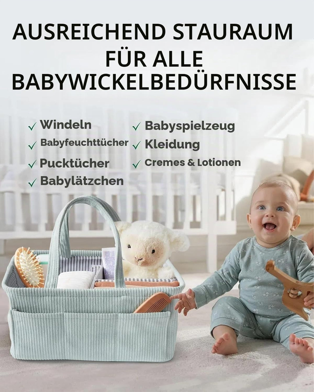 Wickeltasche, Windel-Organizer oder Aufbewahrung, tragbare Kinderzimmer-Aufbewahrung und Auto-Organi