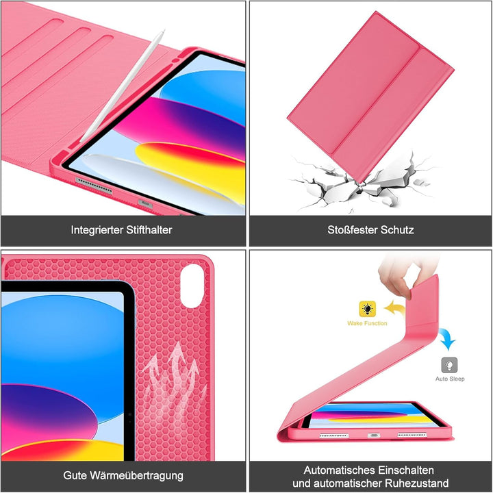 WINCHKING Tastatur Hülle für iPad Pro 12.9 6./5./4./3 Gen(2018-2022) Rosa, Rosa