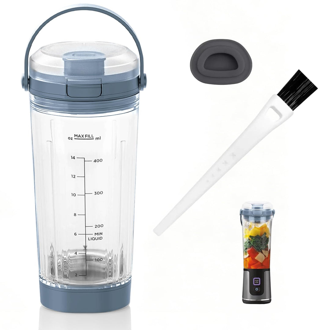 Mixbecher 530ml Kompatibel für Ninja Blast BC100/BC151 Serie,Auslaufsicher Blau, Blau