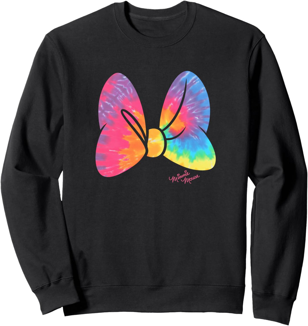 Disney Minnie Mouse Large Tie Dye Bow Sweatshirt