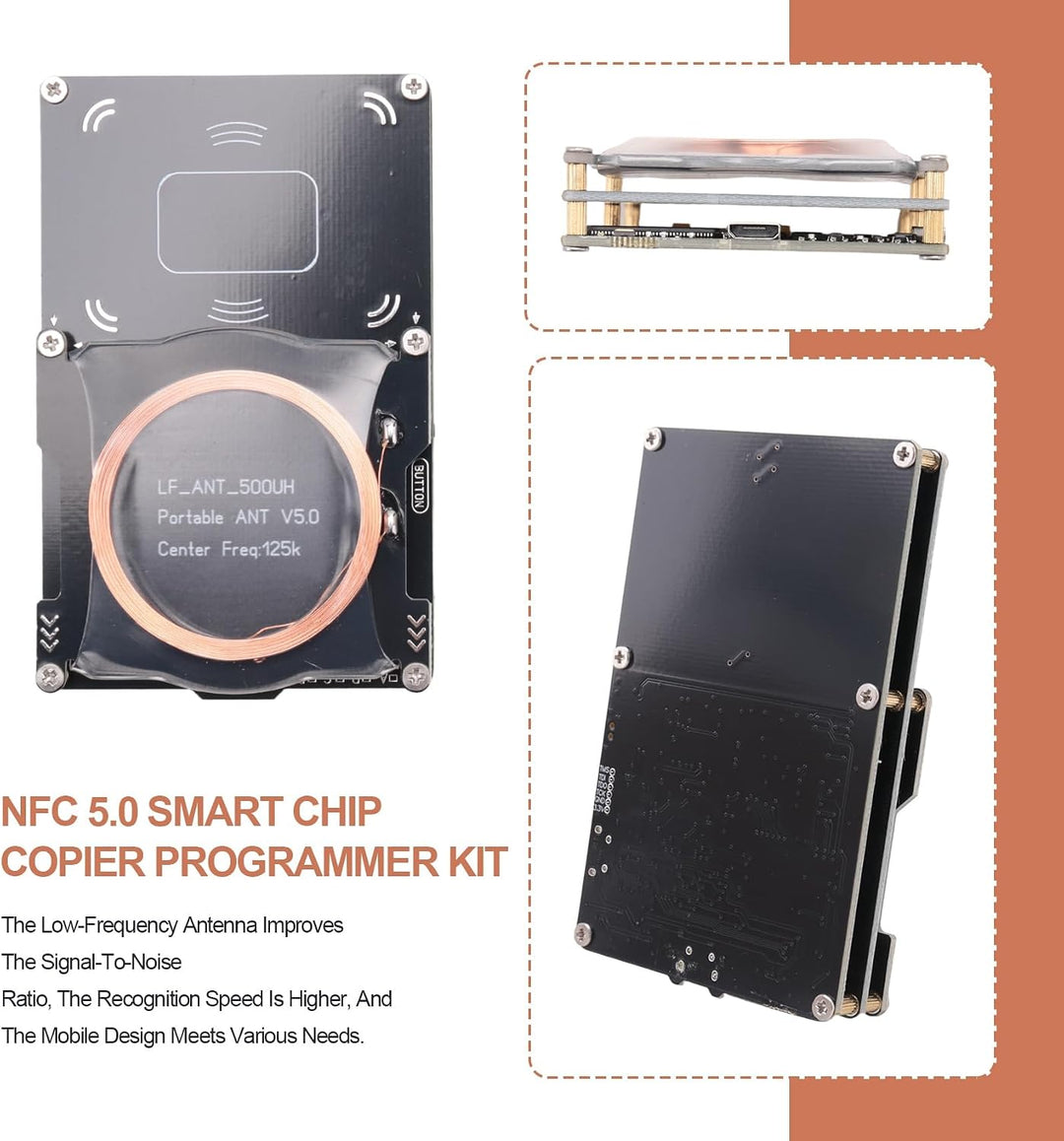 Proxmark3 512M RFID-Kartenleser IC/ID-Schlüsselschreiber NFC 5.0 Chip Kopierprogrammierer-Kit UID S5