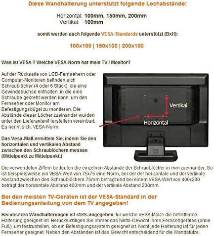RICOO TV Wandhalterung Fernseher Halterung R02-21 schwenkbar neigbar für 32-55 Zoll Fernsehhalterung