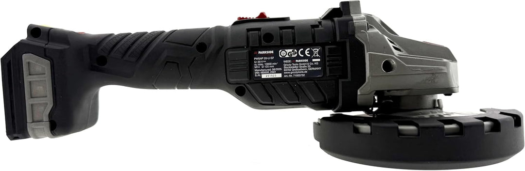 Parkside Performance Akku Winkelschleifer 20V PWSAP 20-Li G7, 125 mm, stufenlose Drehzahl, X20V Team