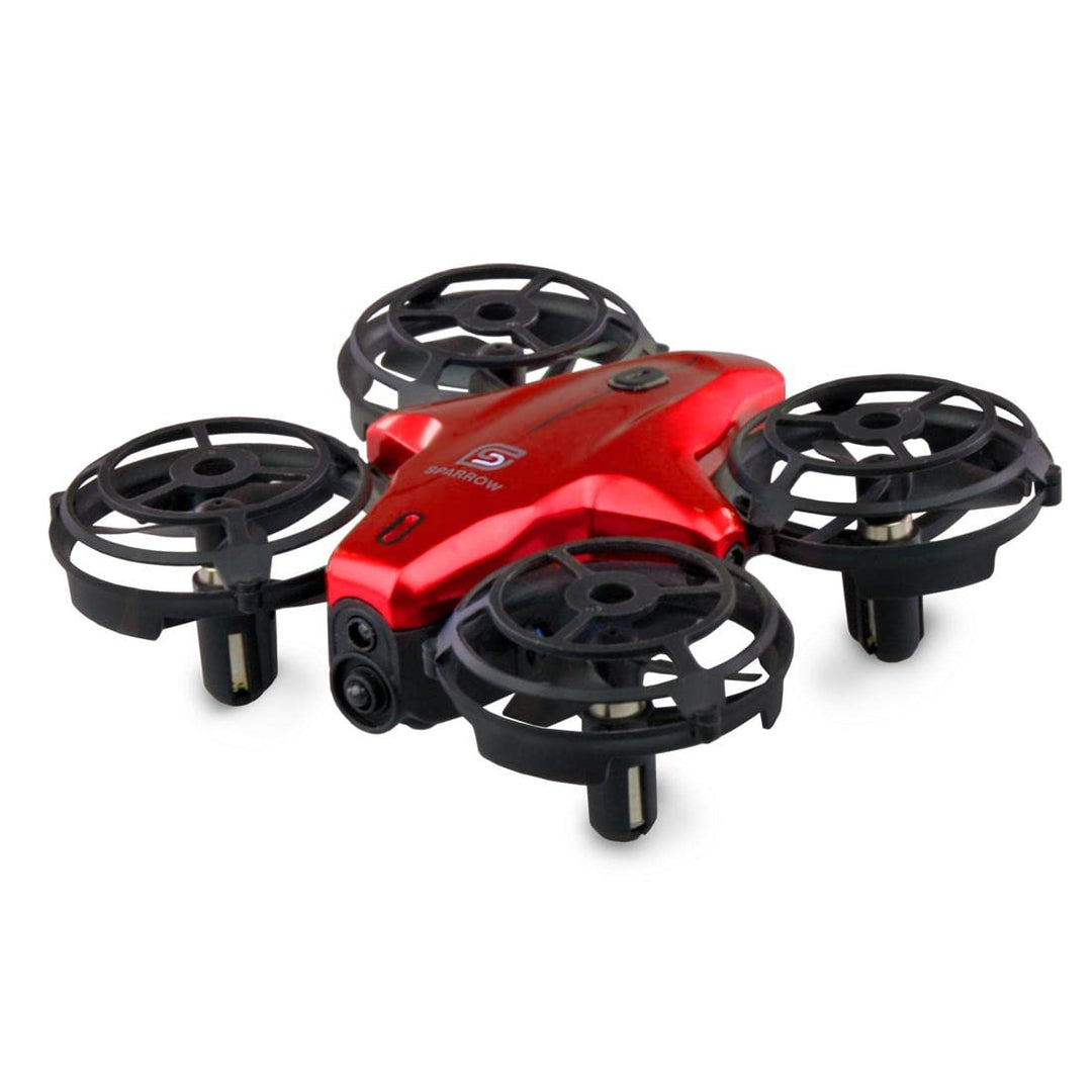 Amewi 25324 Sparrow Mini-Drohne mit Steuerungssensoren, rot