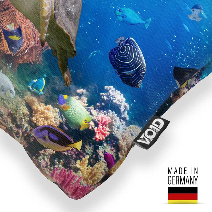 VOID Riff Meerestiere Fische Taucher Kissenbezug Kissenhülle Sofakissen Kissen Deko Outdoor-Kissen D