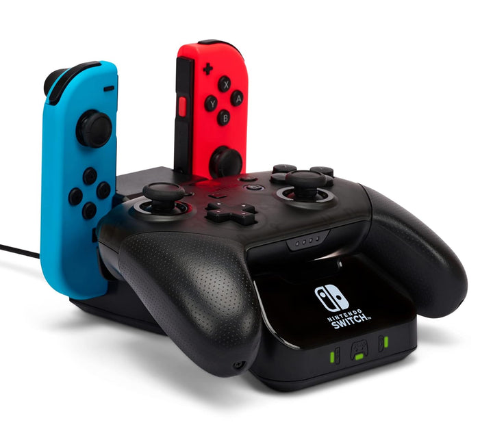 PowerA Controller-Ladestation für Nintendo Switch Schwarz Single, Schwarz Single