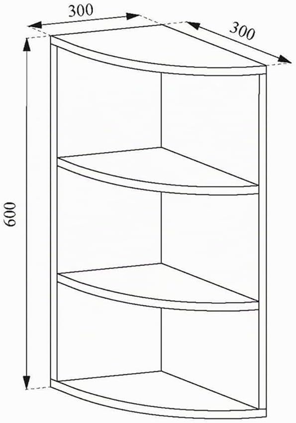 Vicco Eckregal Ecki, Beton, 30 x 60 cm Beton 60 x 30 cm, Beton 60 x 30 cm