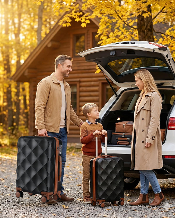 Sea choice Hardschalen Trolley Koffer Set 5tlg. Zwillingsrollen Reisekoffer Enthält 1 Reisetasche un