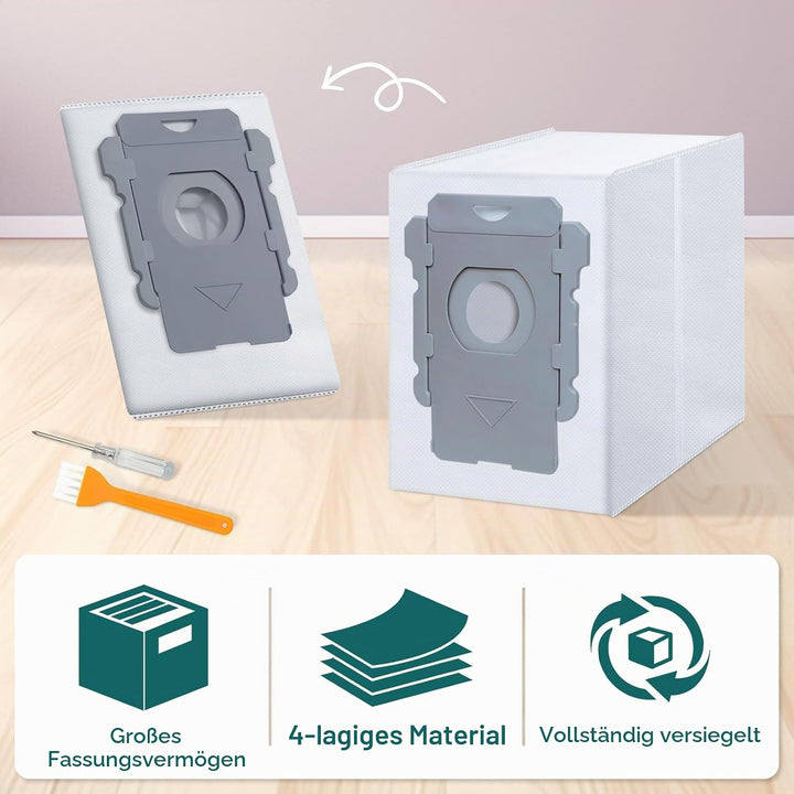 LOVECO 12 Stück Staubbeutel Kompatibel für iRobot Roomba i7 i7+ i7 Plus S9 S9+ s9 Plus i8+ i3+ i4+ i