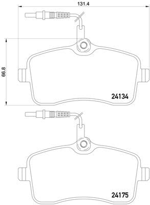 Brembo P61109 Vordere Bremsbeläge, Anzahl 4