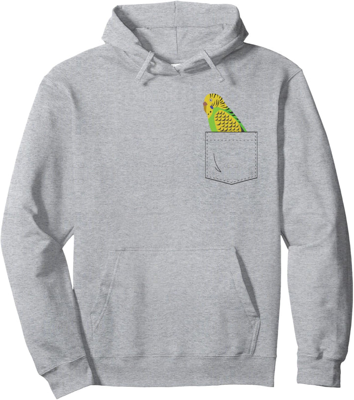 Wellensittich-Sittichpapagei, gefälschte Tasche Pullover Hoodie