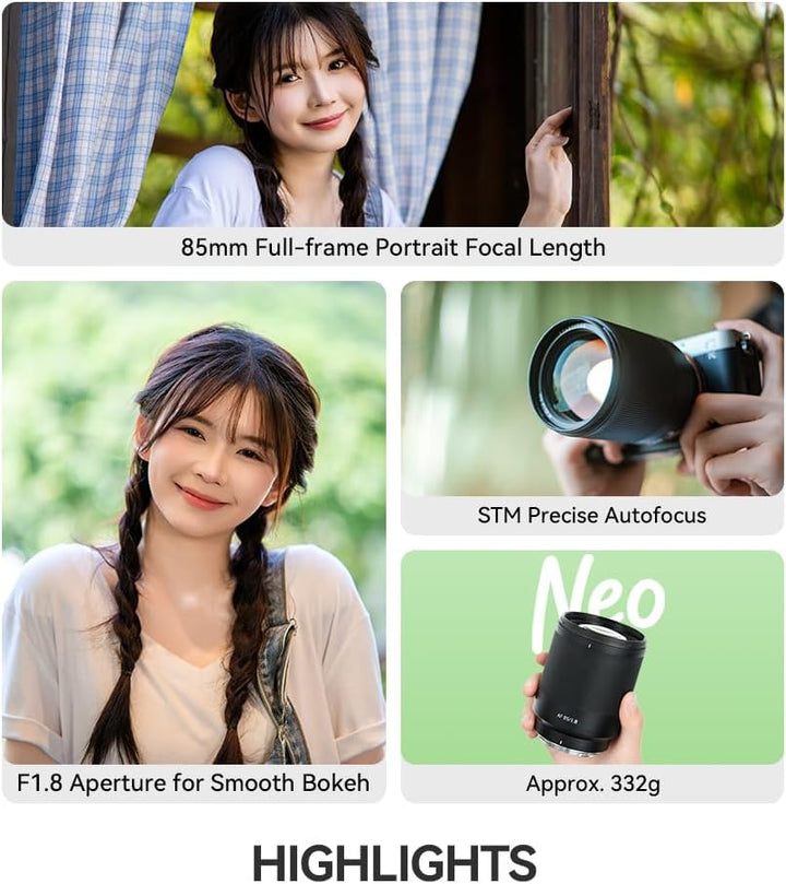 TTARTISAN AF 85 mm F1.8 Neo Vollformat Autofokus Objektiv für Portrait (für Sony E) For Sony E, For