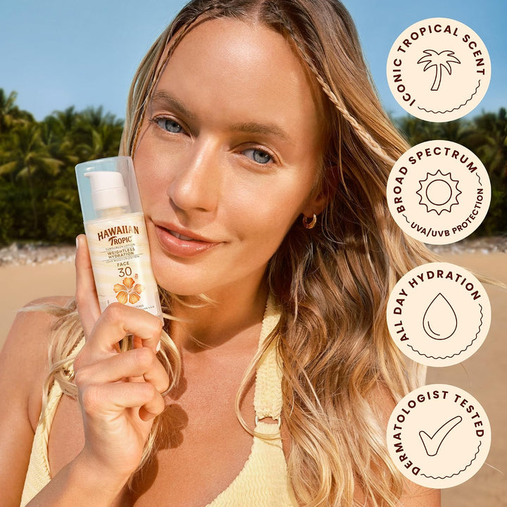 Hawaiian Tropic Silk Hydration Weightless Face Lotion LSF 30, 48 ml